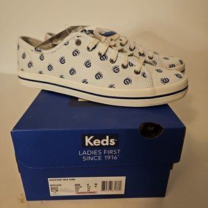 Chicago Cubs Keds White Kickstart Repeat Logo Sneakers Shoes Women's Size 8 New